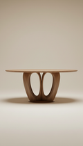 Milano sculpted walnut dining table
