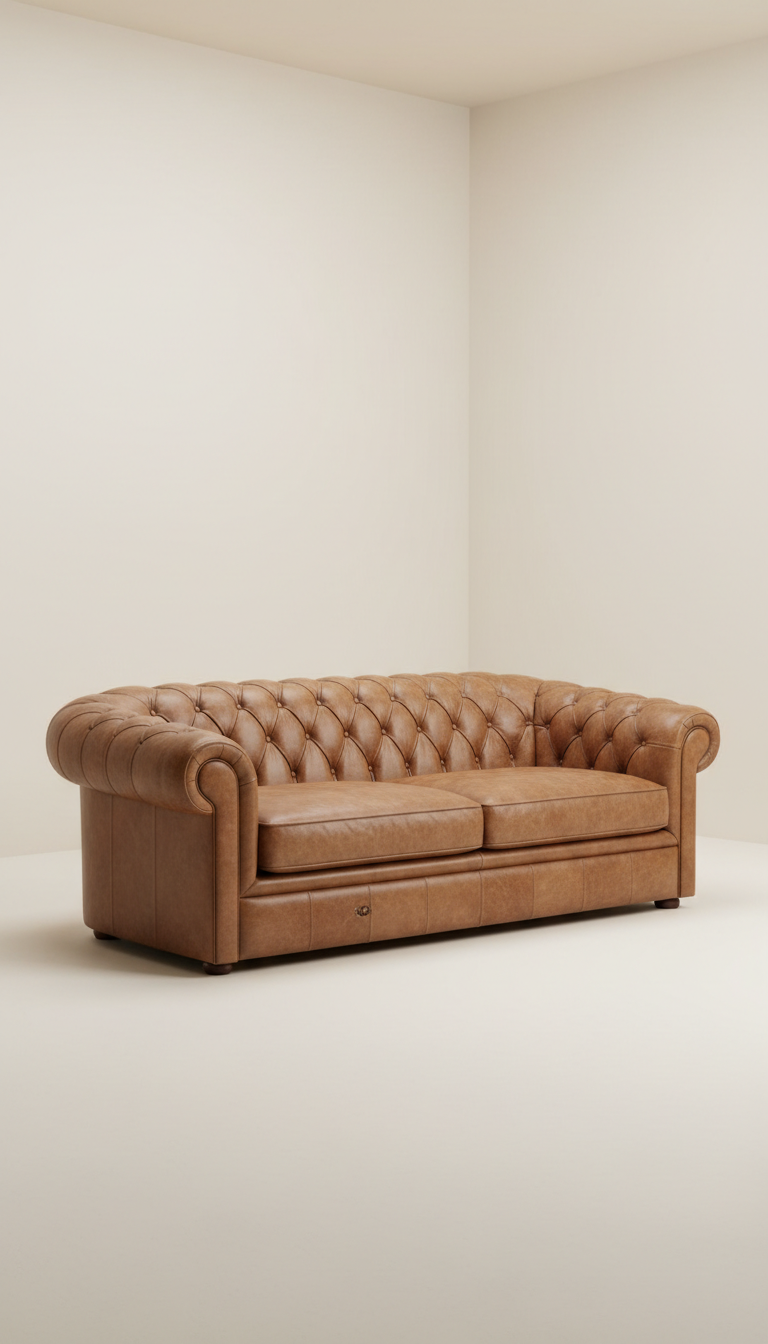 Three-seater Italian leather sofa