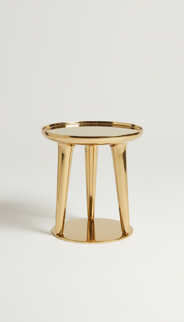 Arte polished brass side table